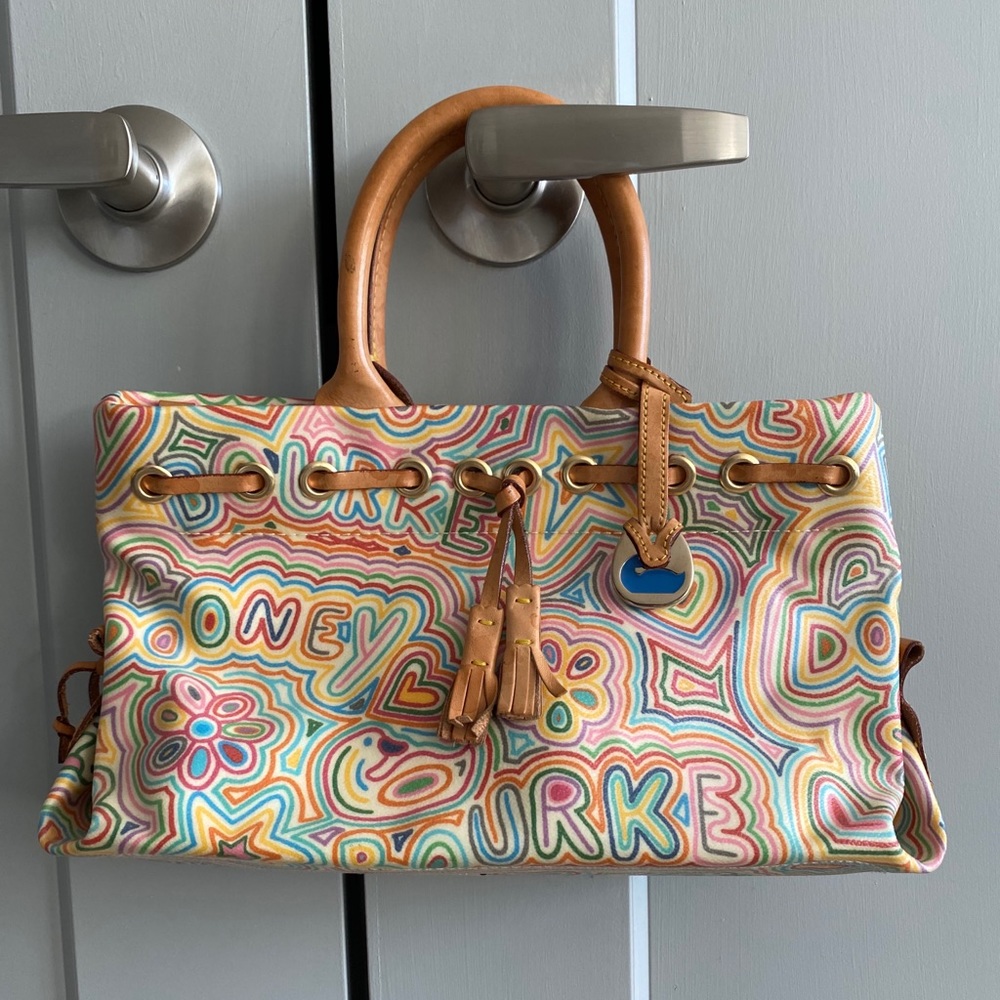 Dooney & Bourke Groovy Scribble Tassel Bag